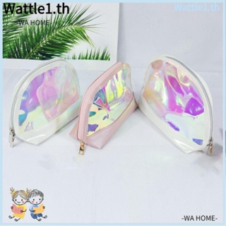 Wttle กระเป๋าเครื่องสําอาง PVC ใส กันน้ํา จุของได้เยอะ ของขวัญ สําหรับผู้หญิง