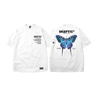 ขายร้อน ใหม่ขายร้อน TRANSCEND, EVOLVE Oversized White Shirt Skeptic Tshirt เสื้อยืดแฟชั่นพิมพ์ เสื้อยืดลำลอง