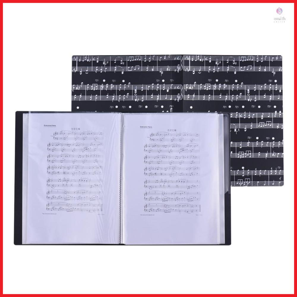 Music Folder - A4 Size Plastic Holder with 40 Pockets for Sheet Music