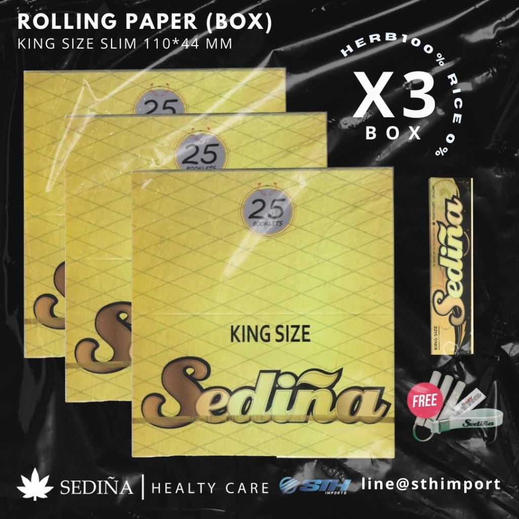 🚚พร้อมส่ง 🚚ส่งไว 3 กล่อง (25 ชิ้น) x กระดาษโรล SEDINA Natural (King size slim 110x44 mm.)