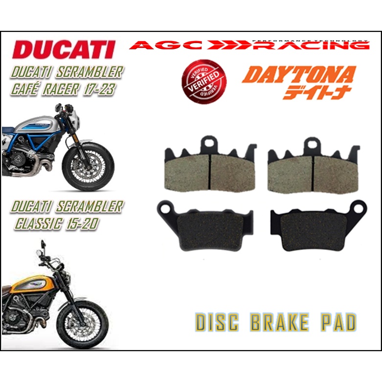 ผ้าเบรก DUCATI 803 SCRAMBLER CAFE RACER 17-23 SCRAMBLER CLASSIC 15-20 คุณภาพดีที่สุด