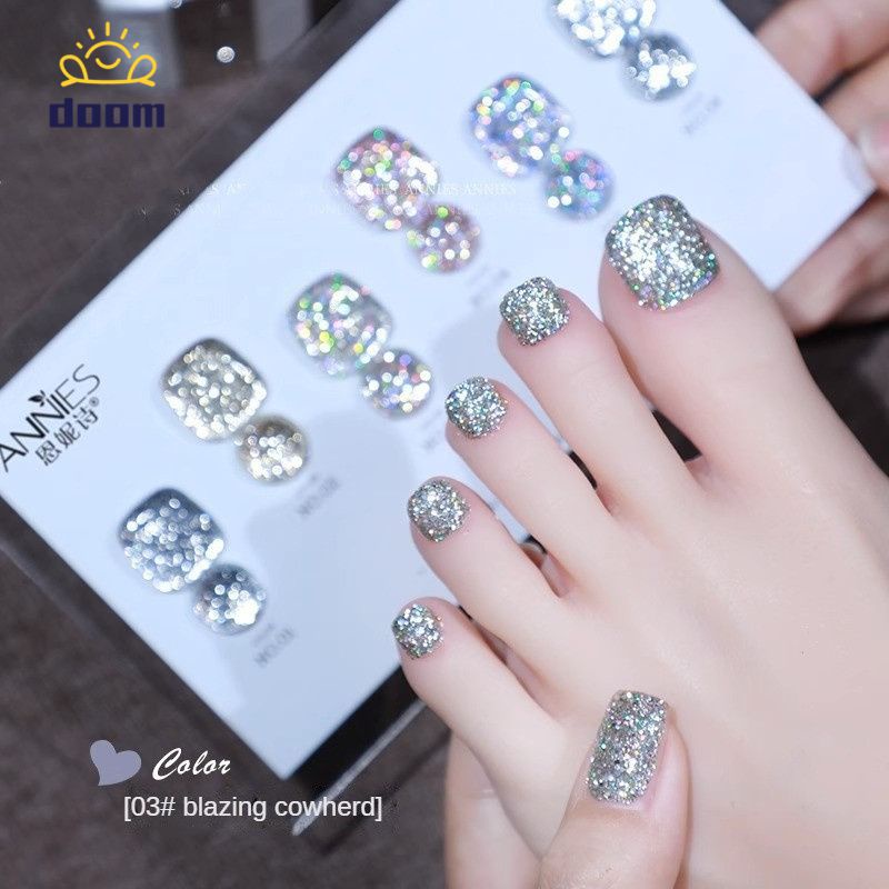 สีเจลทาเล็บ ANNIES สีเจลกริตเตอร์ รุ่น ผสมกากเพชรแน่นมากๆ Flash Diamond nail gel สีเจลแฟลช สีทาเล็บเ