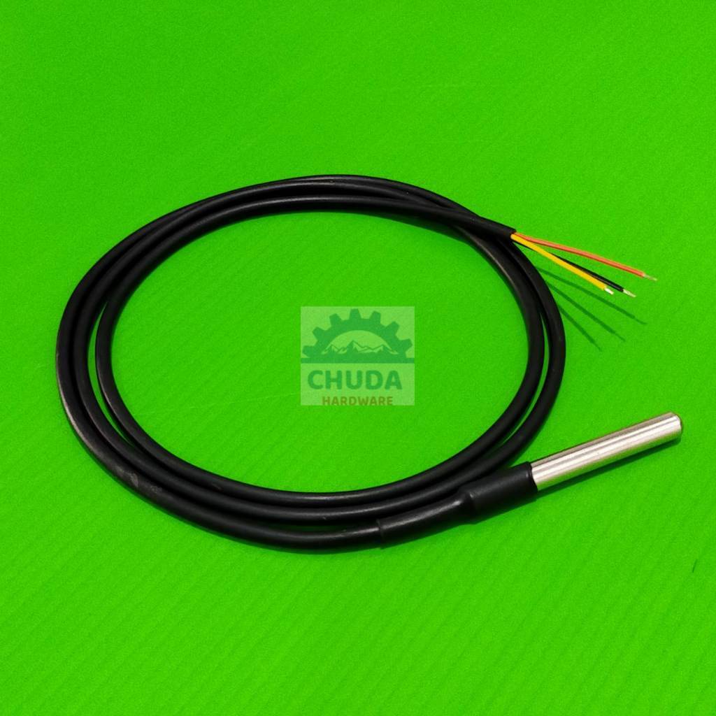 สายเซ็นเซอร์ โพรบวัดอุณหภูมิ ในของเหลว โพรบสแตนเลส กันน้ำ Probe Temperature Sensor DS18B20 18B20 #DS