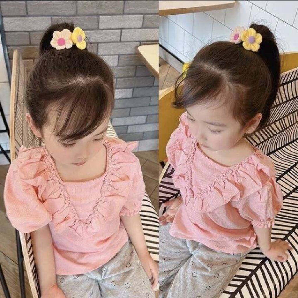 มาหยา กิ๊ฟช้อป  ยางรัดผม ดอกไม้ โบว์น่ารัก สีสดใส ขนาดเส้นผ่าศูนย์กลาง 4 ซ.ม. เส้นใหญ่ ยืดหยุ่นได้เยอะ แพ็ค 6 ชิ้น