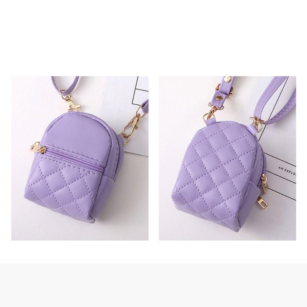 DSLONG กระเป๋าสะพายข้าง,กระเป๋าใส่เหรียญหนัง PU แบบพกพา,กระเป๋าแต่งหน้าสีทึบขนาดเล็กน้ําหนักเบาลิปสติก