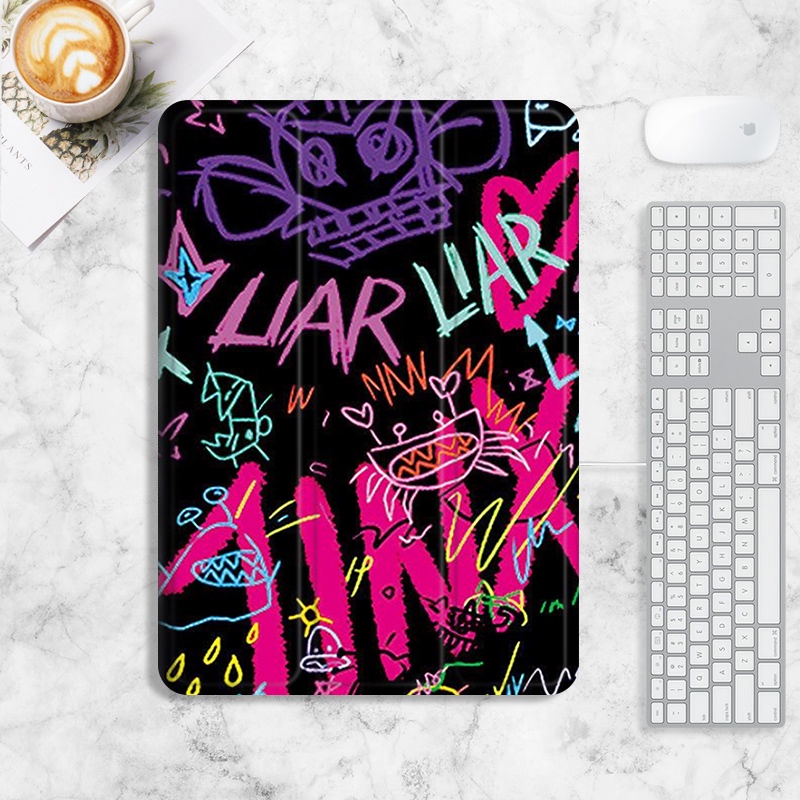 Jinx LOL เคส iPad 10.2 gen 7 8 9 เคส iPad mini 1 2 3 4 5 6 7 เคสสามทบ ช่องใส่ปากกา iPad 2020 21 22 pro11 air 3 4 5 2017 18