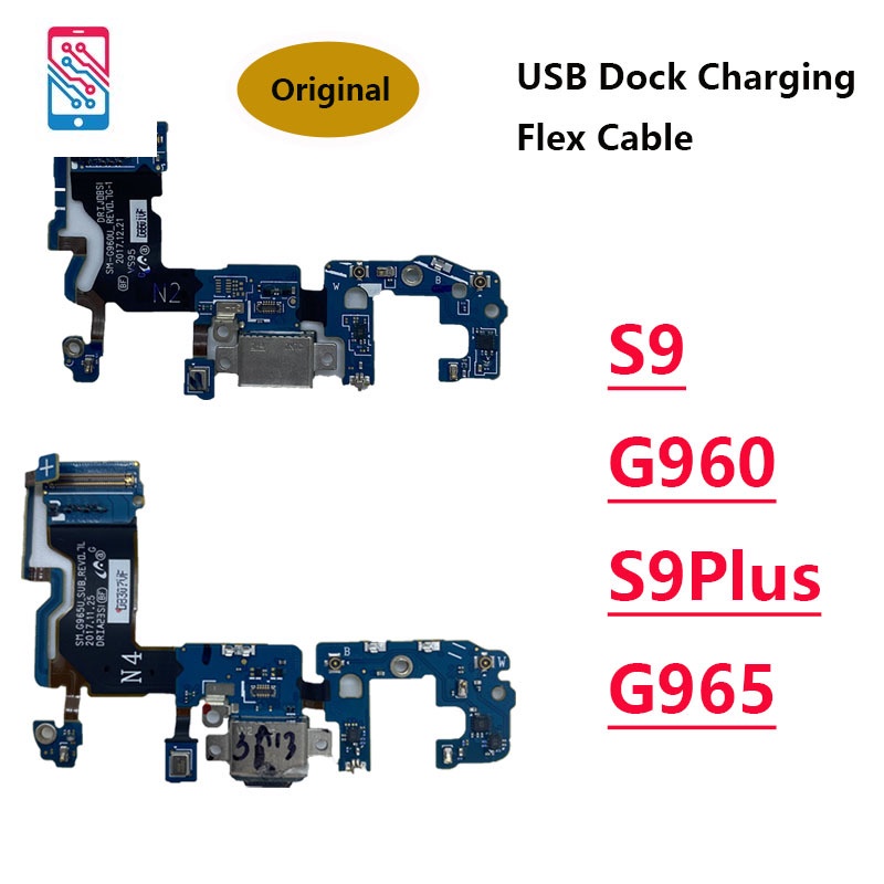 แท้ แท่นชาร์จพอร์ต USB สายเคเบิลอ่อน สําหรับ Samsung Galaxy S9 Plus G965F G965U G9650 G965N G9600 G9