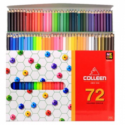 สีไม้ คอลลีน 72สี72แท่ง / ดินสอสี 72สี หัวเดียว Colleen (2ชั้น)