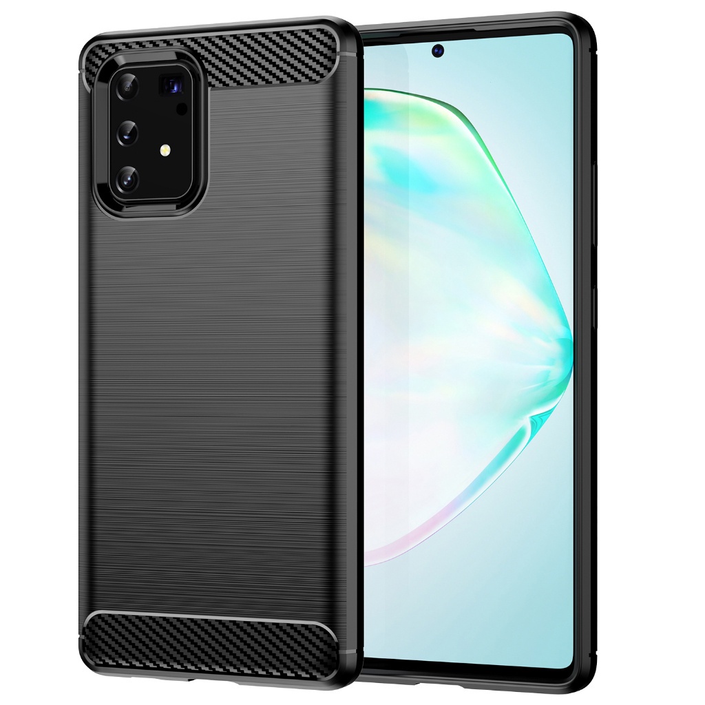 สําหรับ Samsung Galaxy S10 Lite, แปรงคาร ์ บอนไฟเบอร ์ ป ้ องกันกรณีนุ ่ ม , ทนต ่ อแรงกระแทก , ป ้ องกันรอยขีดข ่ วน , ป ้ องกันเคสโทรศัพท ์ ธุรกิจ