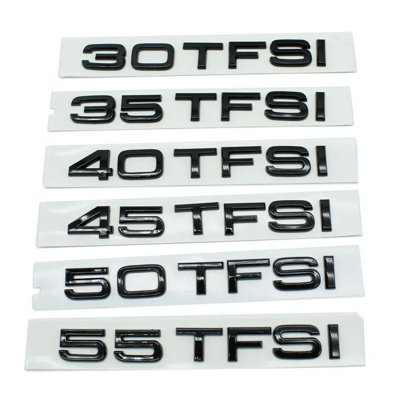 Car 30 35 40 45 50 55 60 TFSI ABS Rear Trunk Letters Emblem Badge Decal Logo Stickers For Audi A4 A5