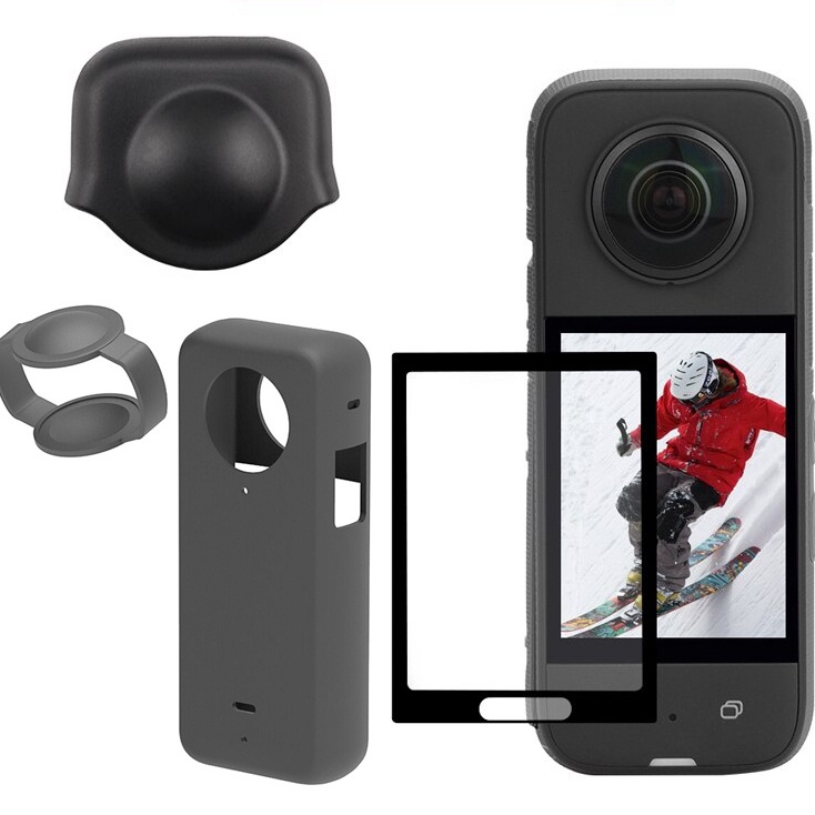 ฟิล์มซิลิโคน ป้องกันเลนส์กล้อง อุปกรณ์เสริม สําหรับ insta360 X3 insta 360 ONE X3 Panoramic