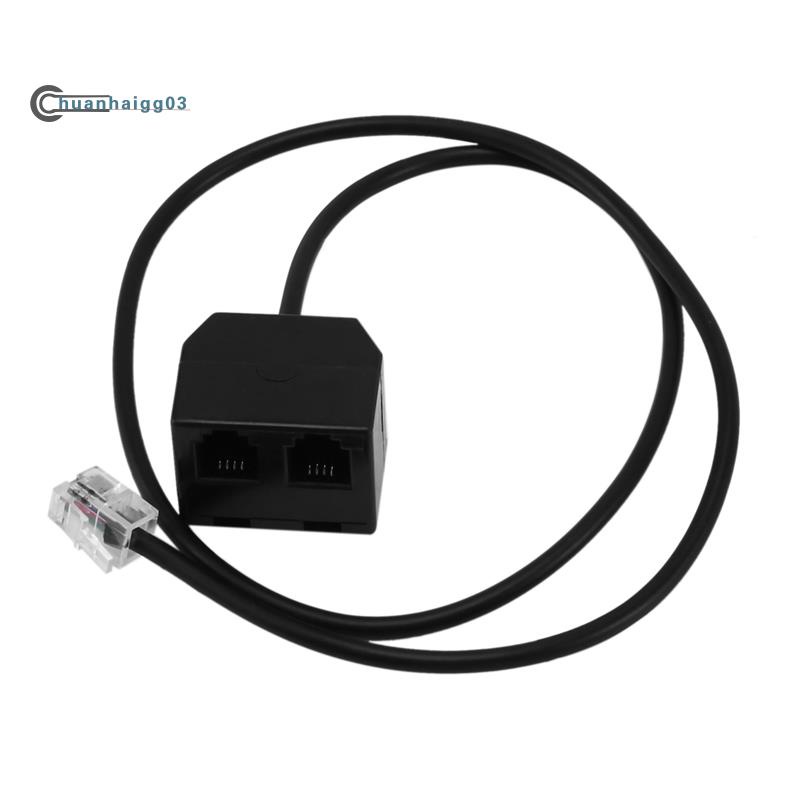 (chuanhaigg03)RJ9 4p4c อะแดปเตอร์เชื่อมต่อสายเคเบิลโทรศัพท์ ตัวผู้ เป็นตัวเมียคู่