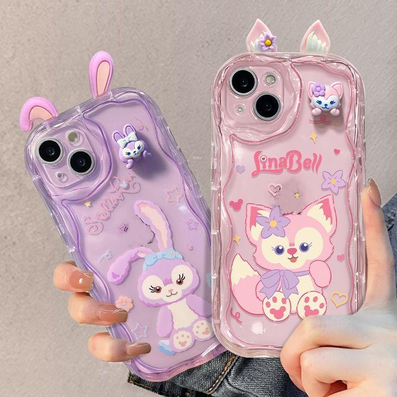 เคสโทรศัพท์มือถือ ลายการ์ตูนหูตุ๊กตา 3D น่ารัก สําหรับ Samsung Galaxy S21 S23 Plus Ultra S21 S23 FE S23FE