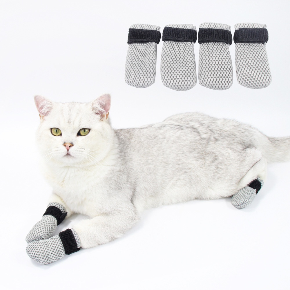 Pet shower, medication, injection, cat foot cover, anti scratch, soft and warm shoe cover