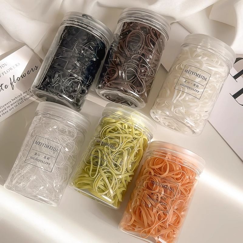 ยางรัดผม แบบหนา และหนา แบบใช้แล้วทิ้ง ยืดหยุ่นสูง ทนทาน ไม่แตกง่าย เครื่องประดับผม แฟชั่นเกาหลี