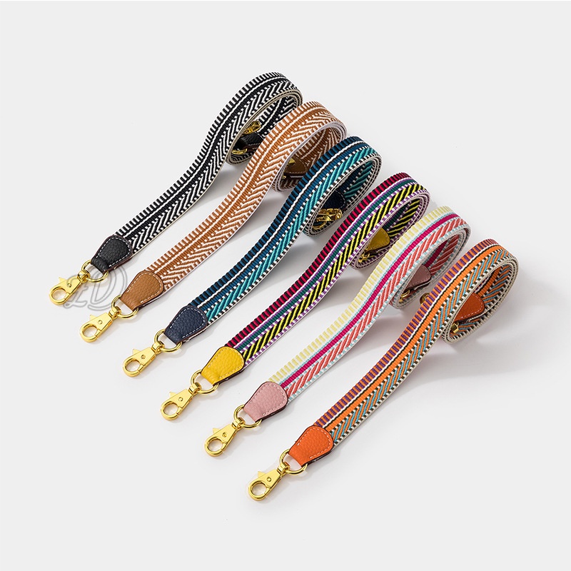 สายคล้องไหล่ Fine Webbing กว้าง 2.5 ซม. สําหรับกระเป๋าถือ Crash Yarn Dyed Strap ปรับได้ ยาวที่กําหนดเอง