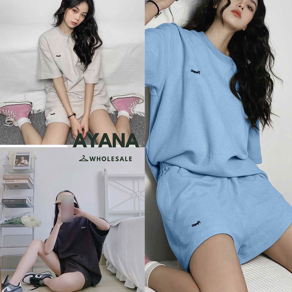 มาใหม่ ชุดเซ็ท2ชิ้น เสื้อ+กางเกงขาสั้น มีสีไห้เลือก