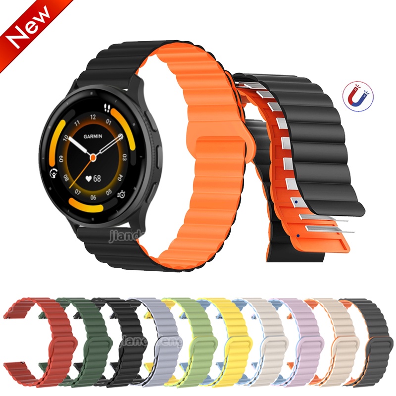 สายรัดแม่เหล็กสําหรับ Garmin Venu 4 3 2 plus vivoactive 5 6