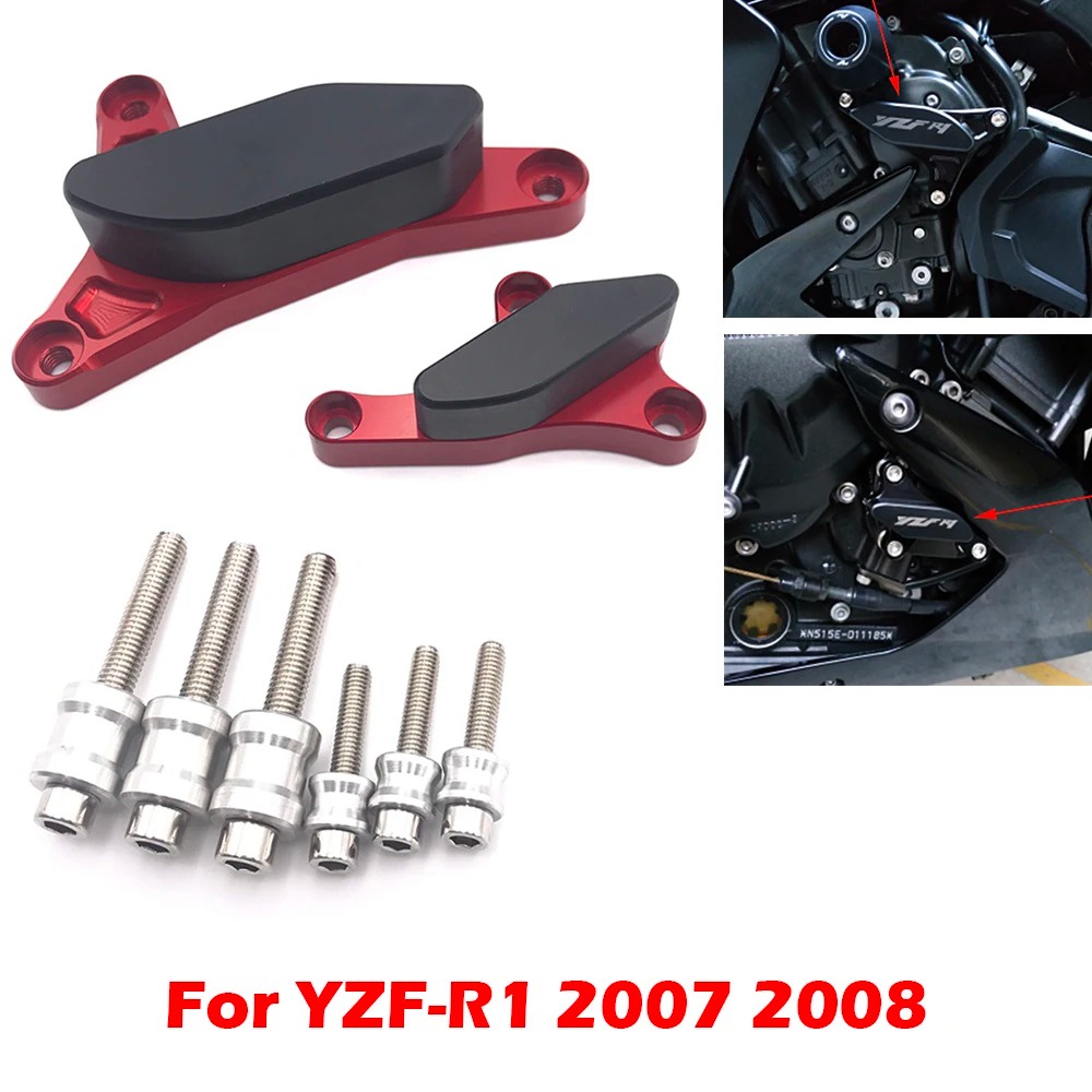 แผ่นกันล้มเครื่องยนต์ อุปกรณ์เสริม สําหรับรถจักรยานยนต์ Yamaha YZF R1 2007 2008 YZF-R1 YZFR1