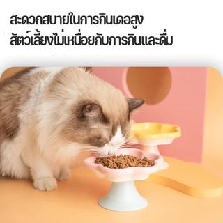 COD ชามอาหารสัตว์เลี้ยง ชามอาหารแมวเซรามิค ป้องกันการพลิกคว่ํา สุนัข แมว