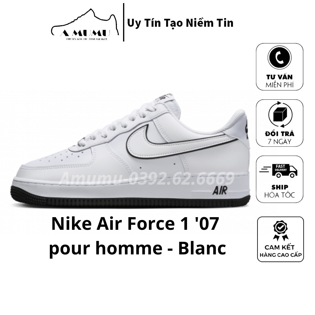 Nike Air Force 1 Nike Air Force รองเท้าผ้าใบลําลอง สําหรับผู้ชาย ผู้หญิง สีขาว ขนาดกลาง 36_45 AF1