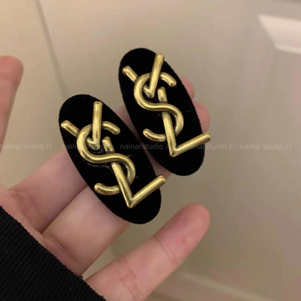 ที่คาดผม ผ้ากำมะหยี่ ลาย YSL แฟชั่นผู้หญิง สีดำ thumbnail 8