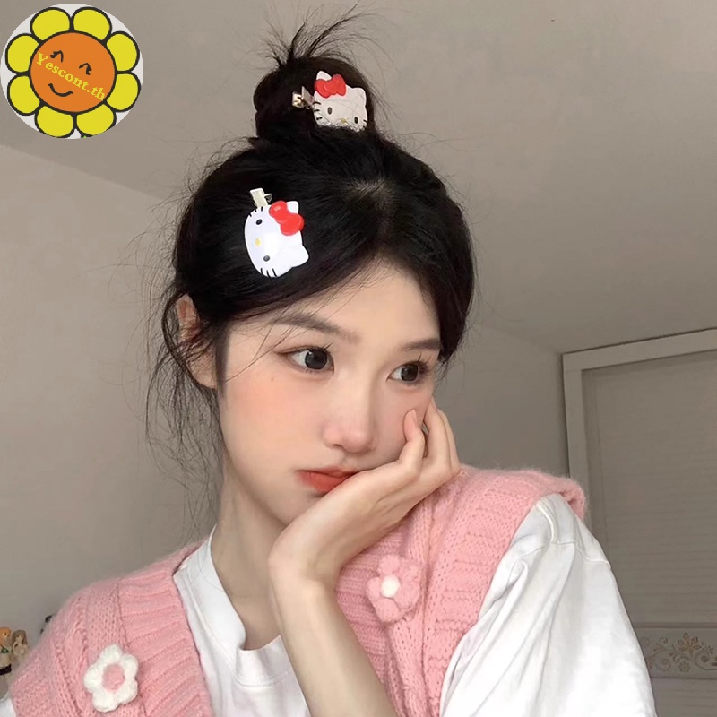 SANRIO Yescont กิ๊บติดผม ลายการ์ตูน Hello Kitty น่ารัก สําหรับเด็กผู้หญิง