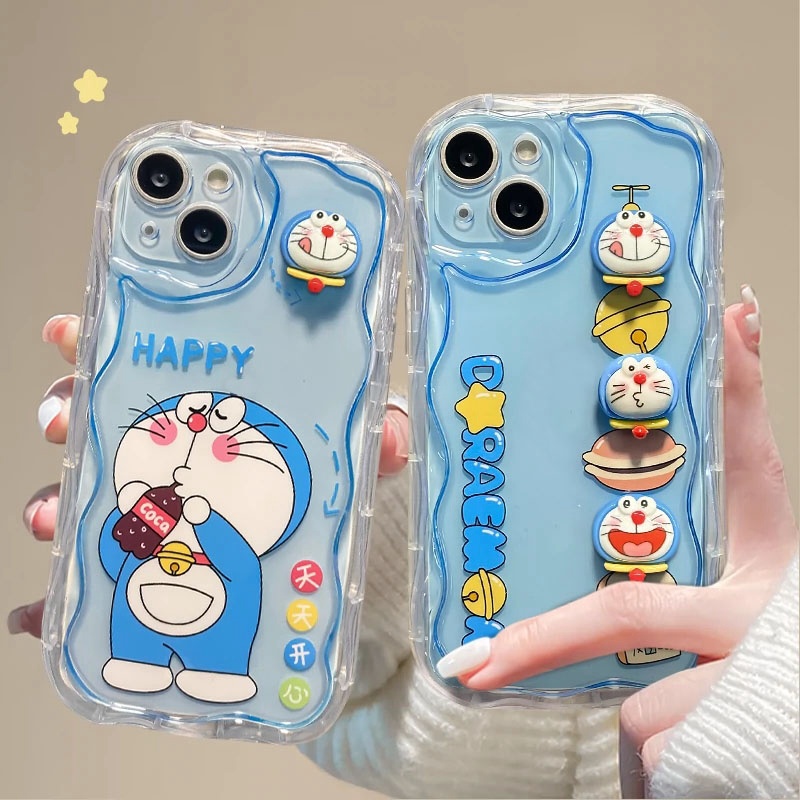 เคสซิลิโคน TPU ลายโดเรม่อนน่ารัก สําหรับ iPhone 15 Pro Max iPhone 14 Pro Max iPhone 13 Pro Max iPhone 12 Pro Max iPhone 15 Plus
