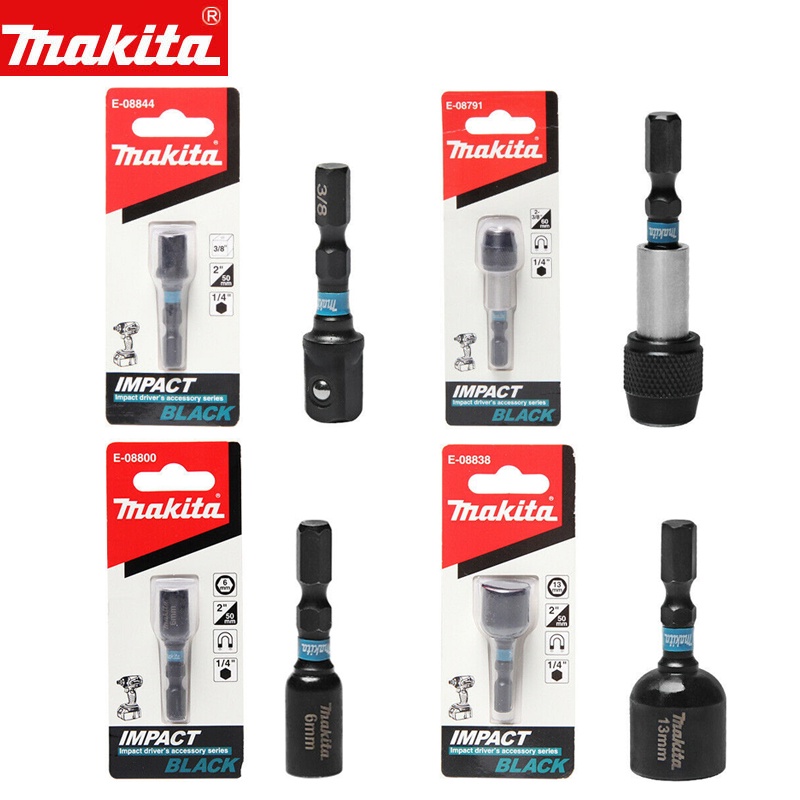 MAKITA ดู ผลกระทบ สีดําตนเองแตะซ็อกเก็ตชุดประแจไฟฟ้าซ็อกเก็ตหกเหลี่ยมจับแม่เหล็กแขน