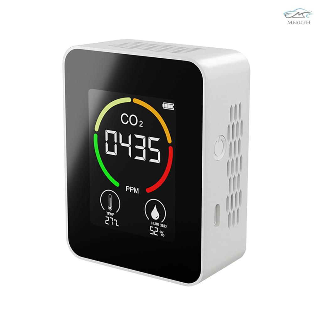 3in1 เครื่องตรวจจับคุณภาพอากาศ ความชื้น CO2 หน้าจอ LCD พร้อมไฟแบ็คไลท์ อเนกประสงค์