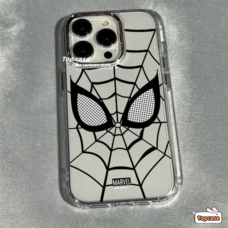 เคสโทรศัพท์มือถือแบบนิ่ม ใส ลายแมงมุม ดวงตาสุดเท่ เรียบง่าย หรูหรา สําหรับ IPhone 15 14 13 12 11 Pro Max 8 7 6 6s Plus X Xr Xs Max SE 2020