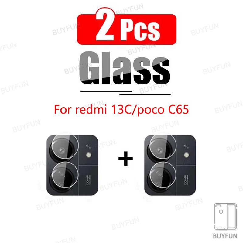 2SLL สําหรับ Xiaomi Redmi 13C 15C 14C Poco C85 C75 C65 4G A5 A4 A3 กล้องเลนส์ป้องกันฟิล์มกระจกนิรภัย (2 ชิ้น)