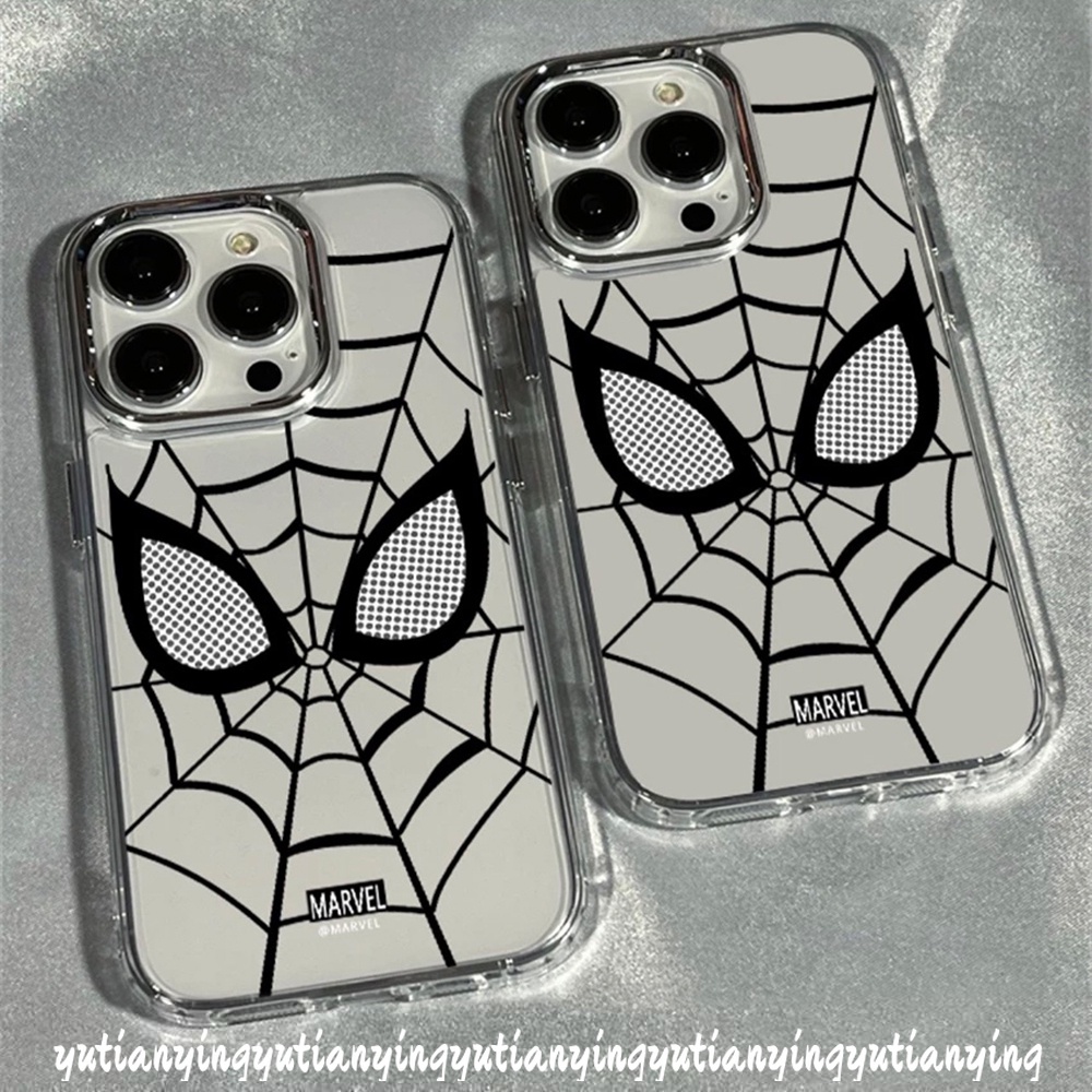เคสโทรศัพท์มือถือแบบนิ่ม ใส ลายสไปเดอร์แมน หรูหรา สําหรับ IPhone 15 11 13 14 12 Pro Max 7Plus XR X XS Max 15 7 6S 6 8 Plus SE 2020