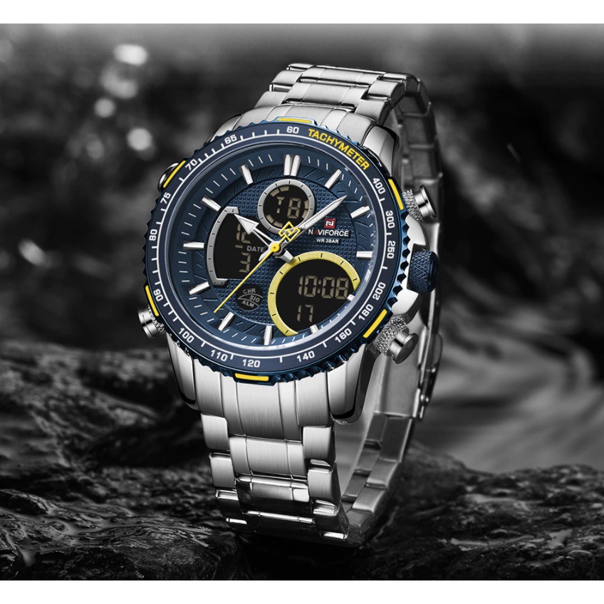 นาฬิกา NAVIFORCE แท้ NF9182 สายสแตนเลส 2 ระบบ มีให้เลือก 5 สี นาฬิกาผู้ชาย สินค้าลิขสิทธิ์แท้ 100% ป