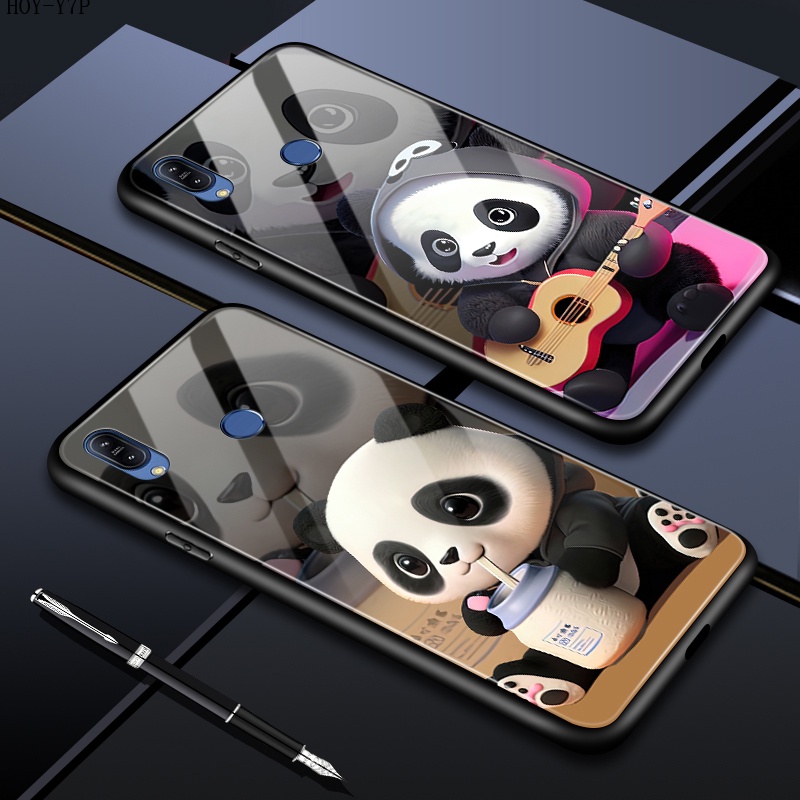 เคสโทรศัพท์มือถือ ลายการ์ตูนแพนด้า 3D สําหรับ Huawei Y7P Y7 Y8 Y9 Prime 2018 Pro 2019 2020 T6