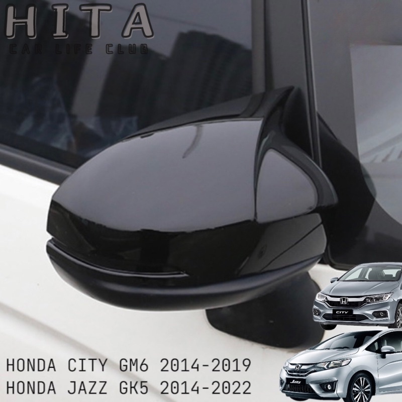 Hond CITY GM6 JAZZ GK5 2014-2019 ฝาครอบกระจกมองข้าง M5 รูปทรงกระทิง (รูปทรงไฟสัญญาณ)