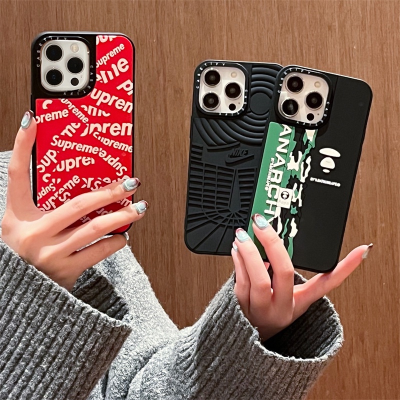 Casetifg เคสโทรศัพท์ซิลิโคน TPU แบบนิ่ม พิมพ์ลายแบรนด์ 3D กันกระแทก คุณภาพสูง สําหรับ iPhone 15 11 12 13 14 Pro Max