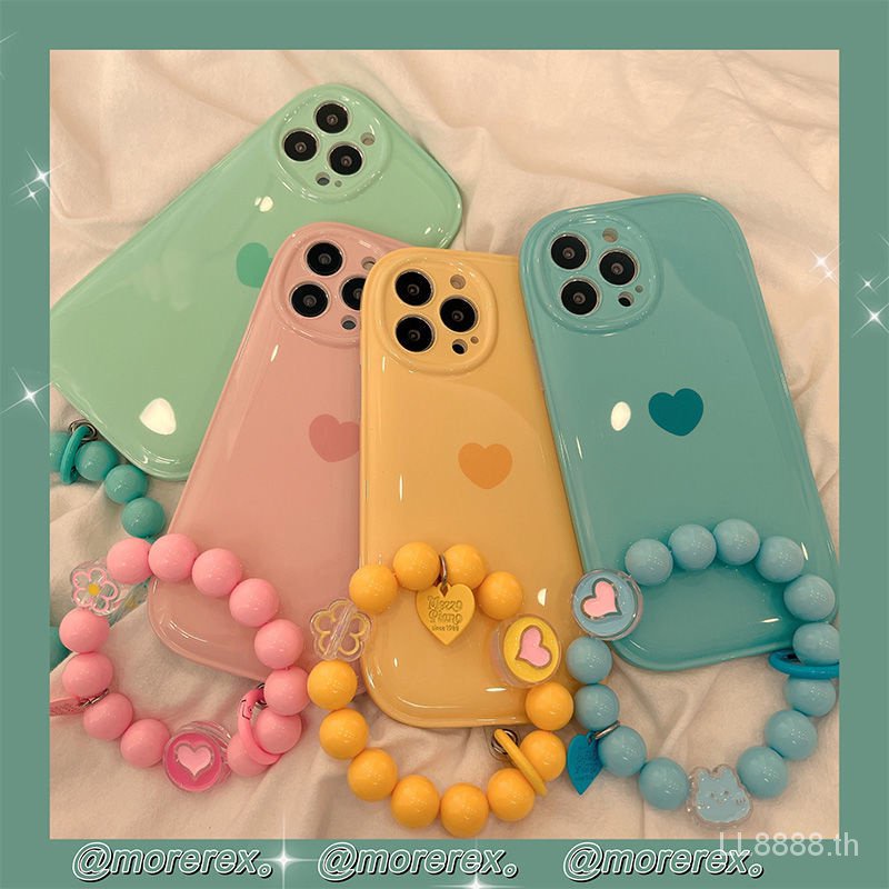 เคสโทรศัพท์มือถือ ซิลิโคน กันกระแทก ลายหัวใจ พร้อมสายโซ่คล้อง ขนาดใหญ่ สําหรับ iPhone 14 13ProMax 12 XSMAX XR 11pro 7 8plus 75 มล.W