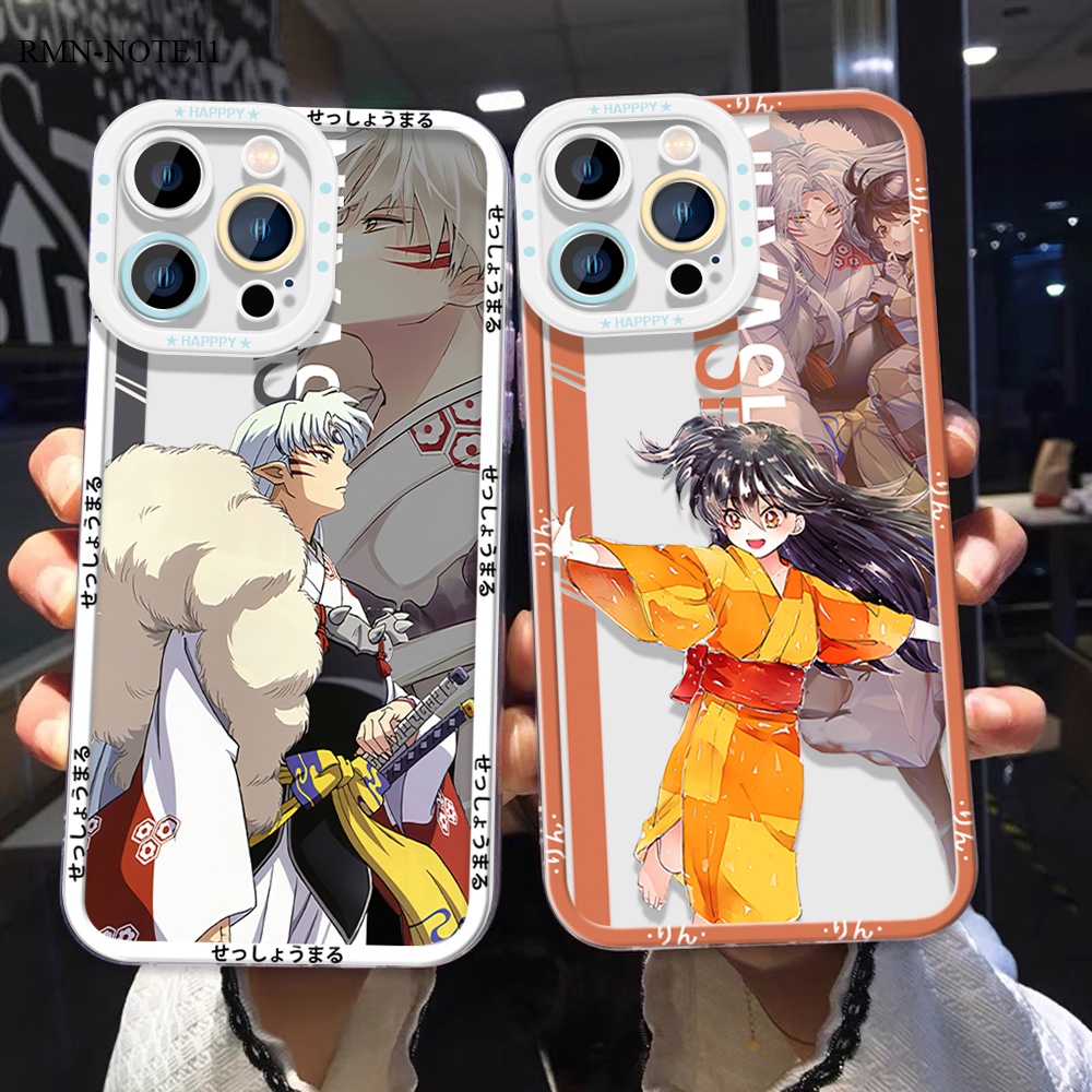 Compatible With Xiaomi Redmi Note 12 11 11S 11T Pro Pro+ 4G 5G สำหรับ Case Shockproof Silicone Anime Inuyasha Higurashi Kagome Sesshoumaru เคสโทรศัพท์ Transparent Angel Eyes Cover