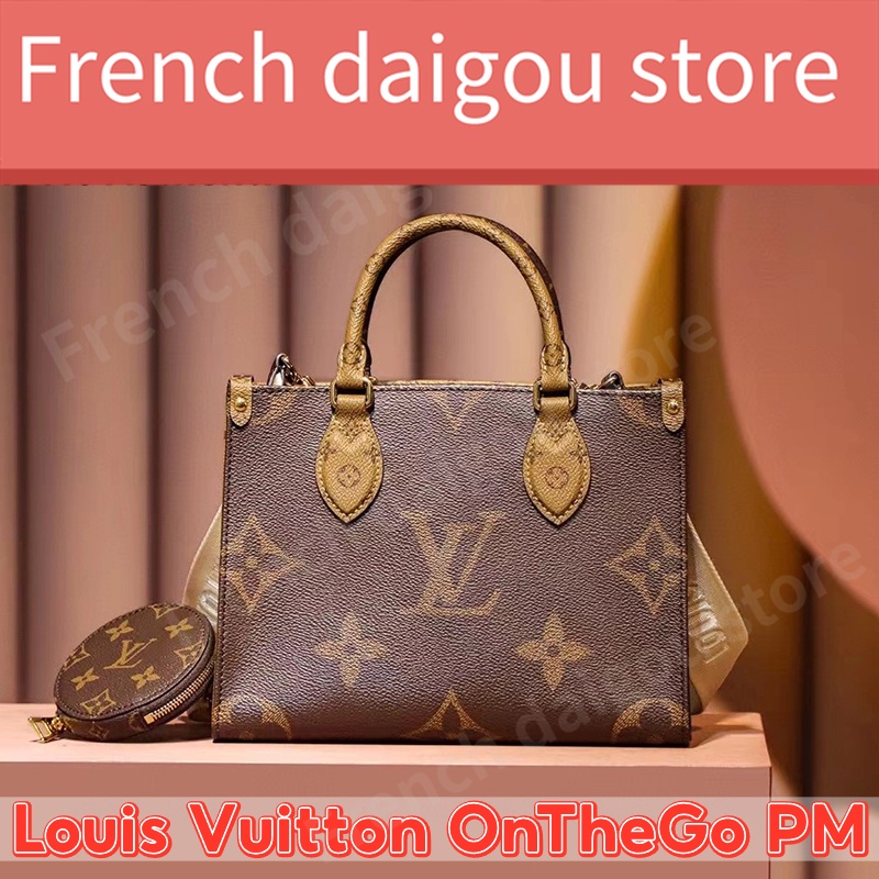 หลุยส์วิตตอง Louis Vuitton OnTheGo PM Tote Bag กระเป๋าสะพายสุภาพสตรี