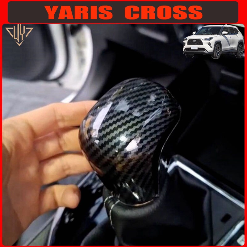 Toyota yaris cross 2023 2024 ฝาครอบเกียร์รถยนต์ คาร์บอนไฟเบอร์ ABS สําหรับ