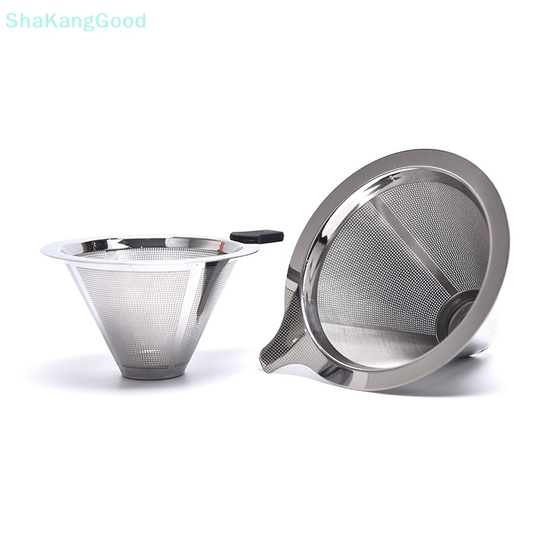 Skth ใหม่ ที่กรองกาแฟ สเตนเลส นํากลับมาใช้ใหม่ได้ เทลงบนตาข่าย ถ้วยดริป ชา SKK