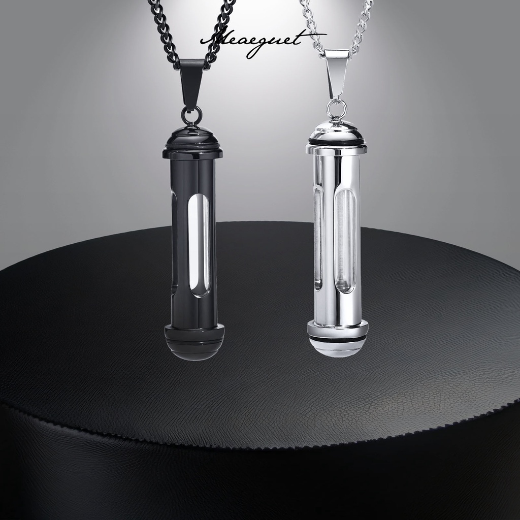 Meaeguet Urn สร้อยคอสําหรับขี้เถ้า Memorial Cremation เครื่องประดับสําหรับขี้เถ้า, สแตนเลส Urn จี้สร