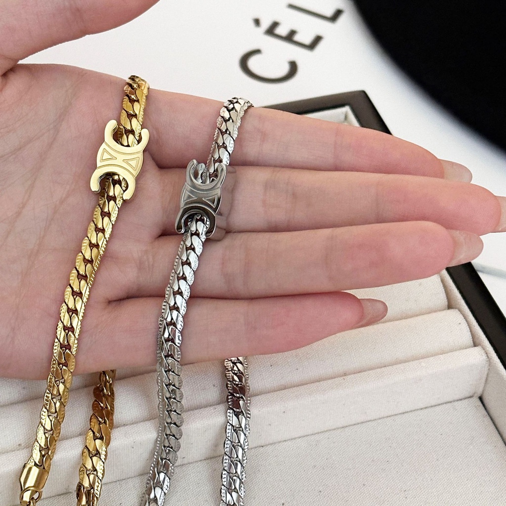Saijia สร้อยคอโซ่ สร้อยข้อมือ ทอง 18k ประดับเพทาย สไตล์ยุโรป และอเมริกา เครื่องประดับ สําหรับผู้หญิง