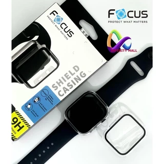 เคสกระจก สำหรับ Apple watch 11 10 46 42 / 9 8 7 45 41 / 6 5 4 SE 3 SE2 44 40 mm. Focus Shield Casing protector case