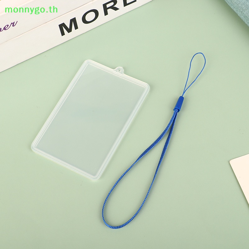 Monnygo โปร่งใสฝาครอบ ID ผู้ถือบัตรพร้อมเชือกเส้นเล็กชื่อแท็กนักเรียนรถบัสบัตรเครดิตพนักงานผู้ถือบัตรการเข้าถึง TH