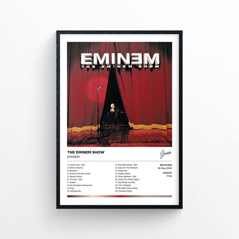 โปสเตอร์ Eminem - The Eminem Show ไม่มีกรอบ | สไตล์โพลารอยด์ | อัลบั้มเพลง ปกคลุมงานศิลปะ