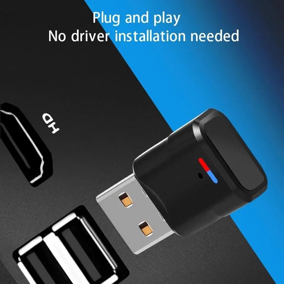 อะแดปเตอร์รับสัญญาณเสียงบลูทูธ 5.3 Dongle สําหรับ PS5 PS4 Pro Switch Music Audio