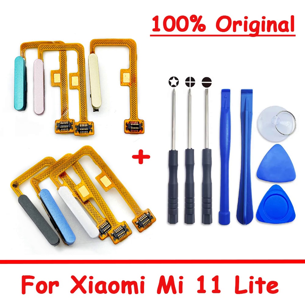 ปุ่มโฮมเซ็นเซอร์สแกนลายนิ้วมือ พร้อมเครื่องมือ สําหรับ Xiaomi Mi 11 Lite 5G