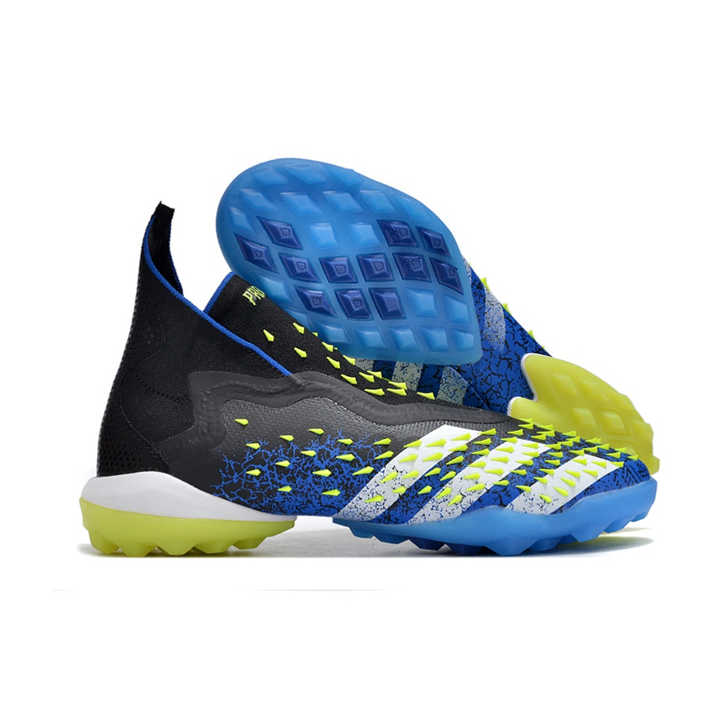 รองเท้าฟุตบอล ผู้ชาย ผู้หญิง adidas PREDATOR FREAK + TF รองเท้าสตั๊ด ไม่มีเชือก หุ้มข้อเท้าสูง ฟุตบ
